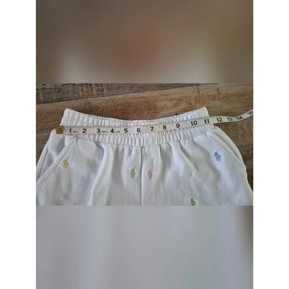 Polo Ralph Lauren Girls Shorts Bundle Size 8-10  Blue White 2pc Set.